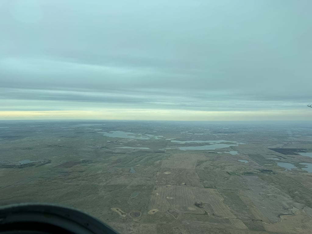 Lake Flight over North Dakota